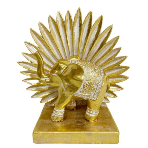 Gold Leaf Elephant - 18cm