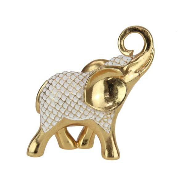 Gold Lotus Elephant - 17cm