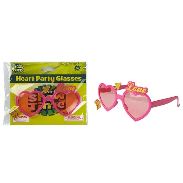 Pink Heart Party Glasses