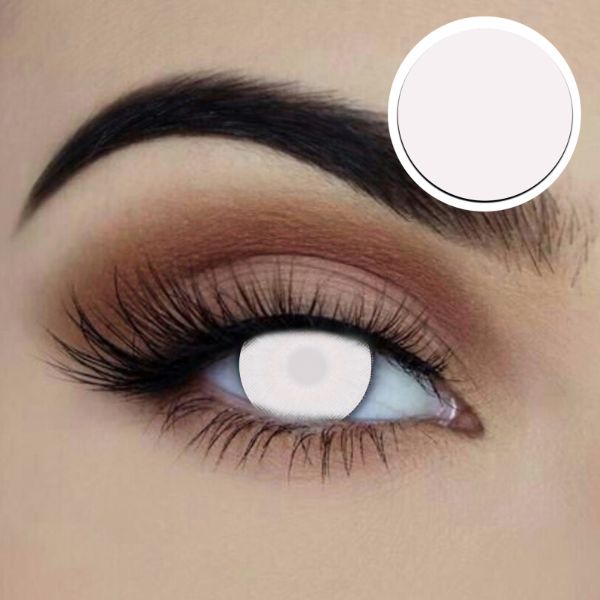 Blind White Starry Eyed Yearly Contact Lenses