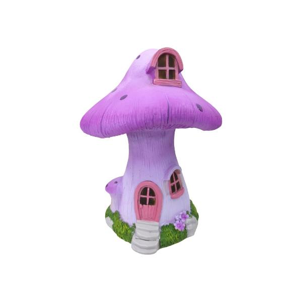Purple Fairy Garden House - 19cm