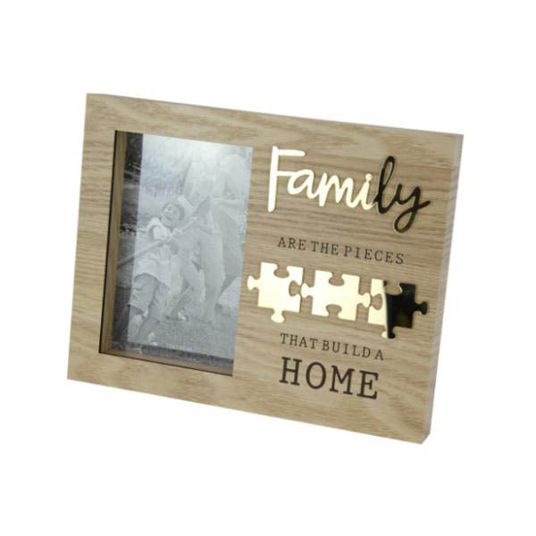Family Photo Frame With Jigsaw - 23cm x 18cm