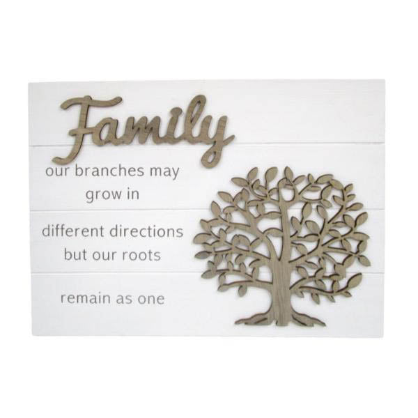 Family With Tree Of Life Wall Plaque - 30cm x 24cm