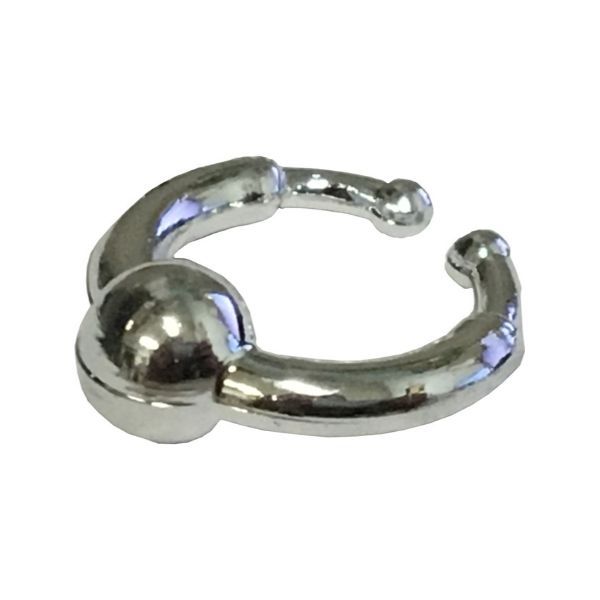 Body Piercing-Ball Ring-Silver 8Pcs/Card-Min=12 Eaches
