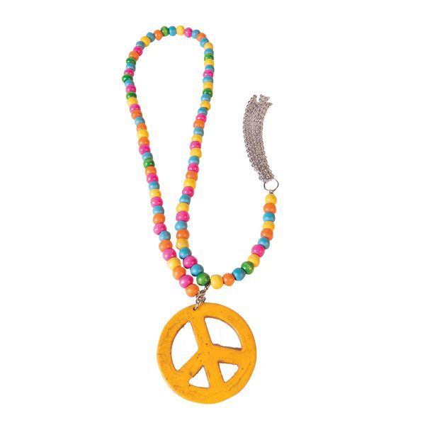 HIPPIE-WOODEN PEACE SIGN NECK.