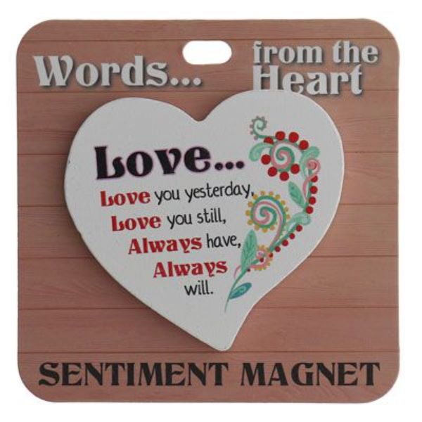 Love Heart Sentiment Magnet