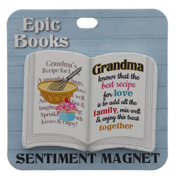 Grandma Book Sentiment Magnet