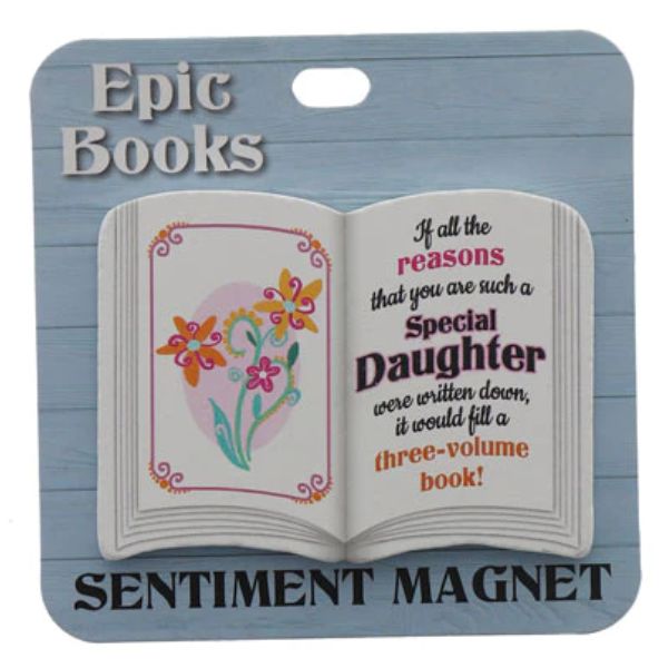Special Daughter Book Sentiment Magnet