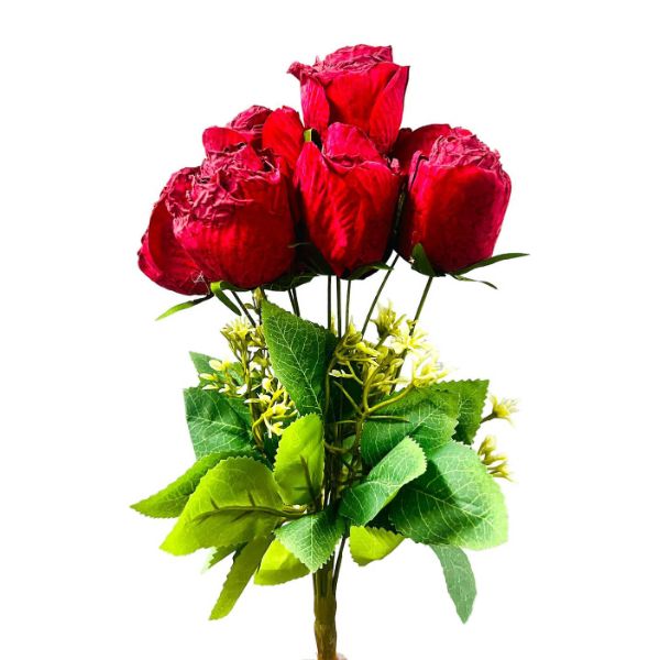 9 Buds Rose Bunch