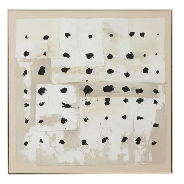 Mei White Heavy Oil Paint Frame - 115cm x 115cm