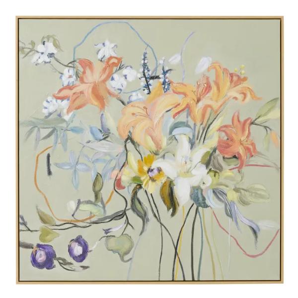 Briar Natural Frame Oil Painting - 100cm x 100cm
