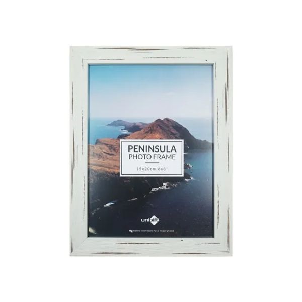 Distressed White Peninsula Frame - 15cm x 20cm