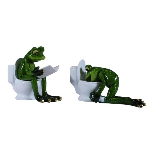 Frog On Toilet - 12cm