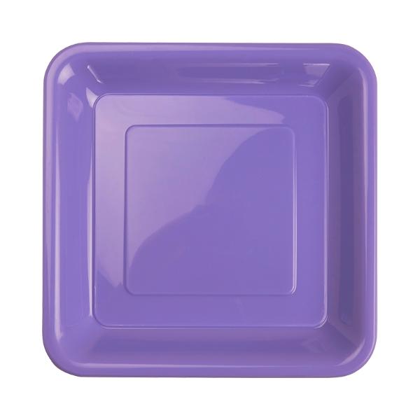 20 Pack Lilac Square Snack Plate - 17cm