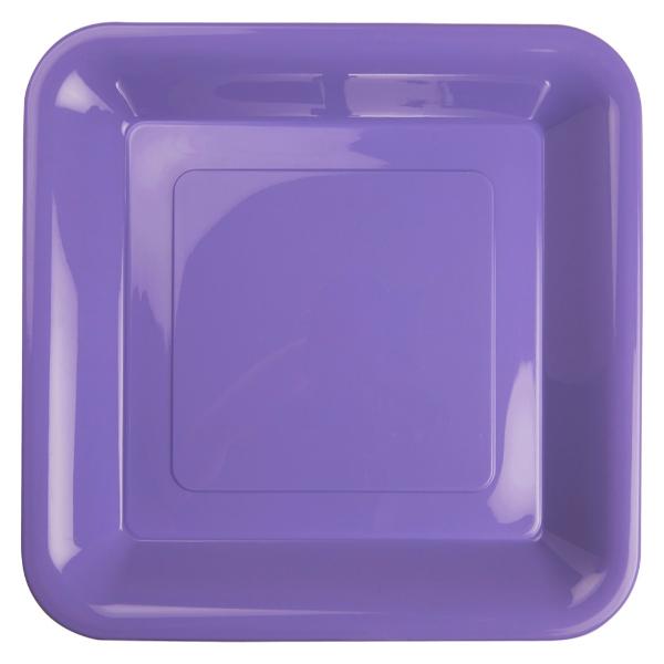 20 Pack Purple Lilac Square Banquet Plate - 25cm