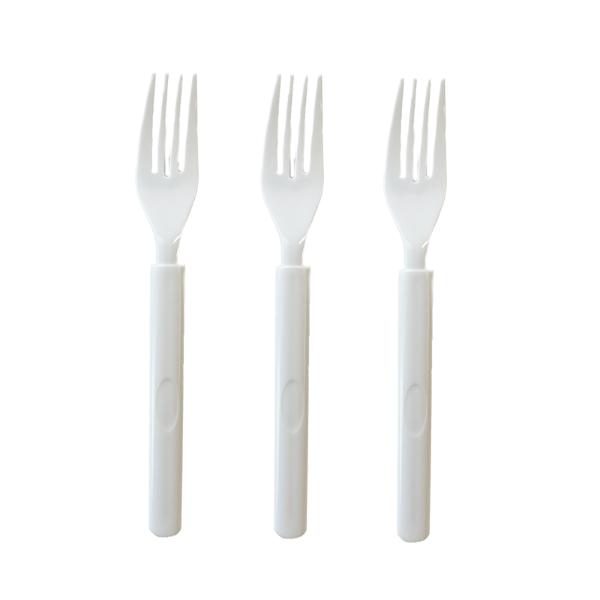 20 Pack Solid White Ultra HD Reusable Fork - 18cm