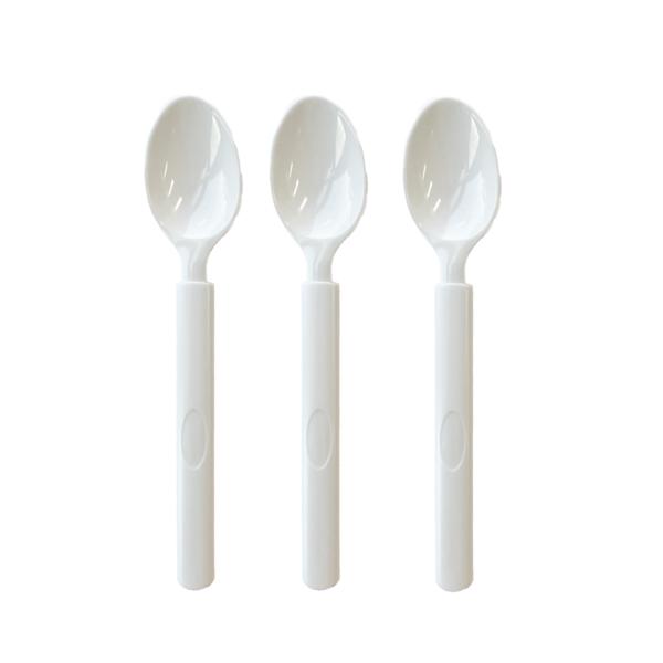 20 Pack White Ultra HD Reusable Spoon - 17cm