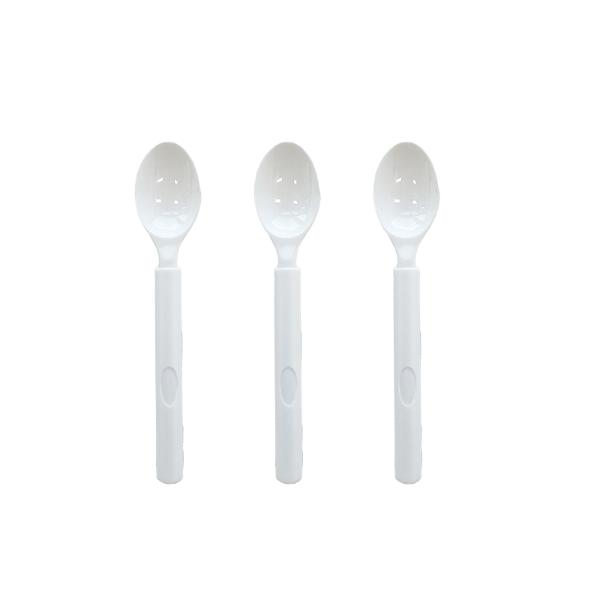 20 Pack Solid White Ultra HD Reusable Teaspoon - 12.7cm