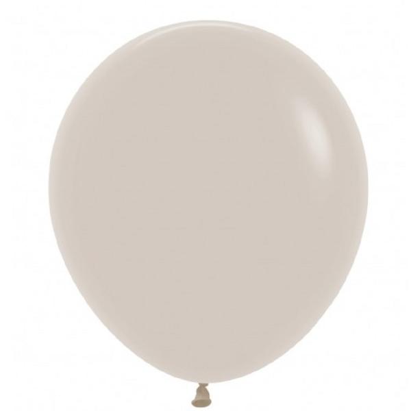 6 Pack Ivory Round Balloon - 45cm
