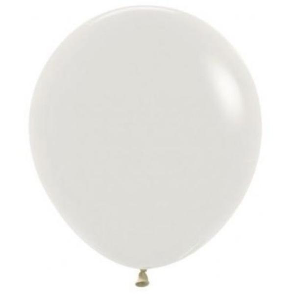 6 Pack Pastel Dusk Cream Round Balloon - 45cm