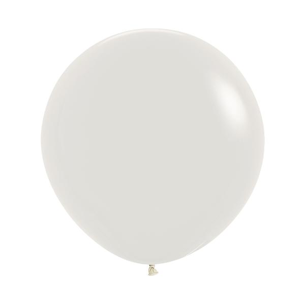 2 Pack Pastel Dusk Cream Round Balloon - 60cm