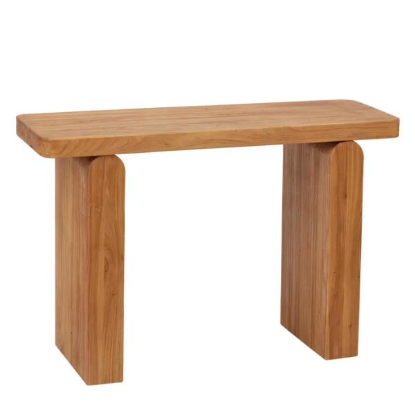 Natural Macedon Elm Wood Console - 120cm x 40cm x 80cm
