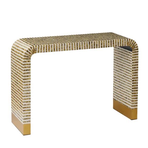 Olive Salerno Inlay Console - 120cm x 40cm x 80cm