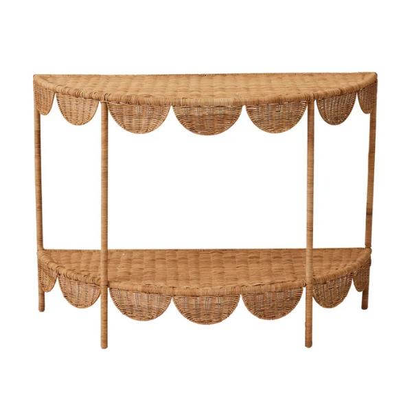 Natural Pettine Rattan Console - 105cm x 46cm x 76cm