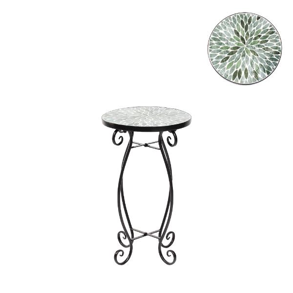 Mosaic & Iron Plant Stand - 50x30cm - FUR-004116C
