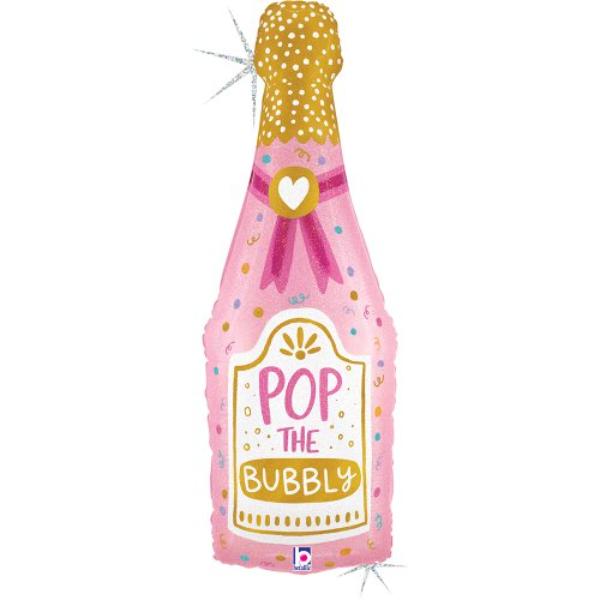 Holographic Bubbly Champagne Bottle - 40in