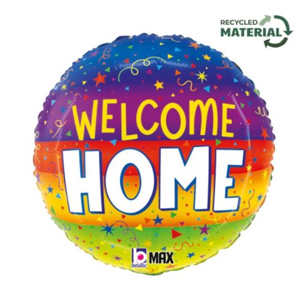 Welcome Home Streamers Round Foil Balloon - 18in