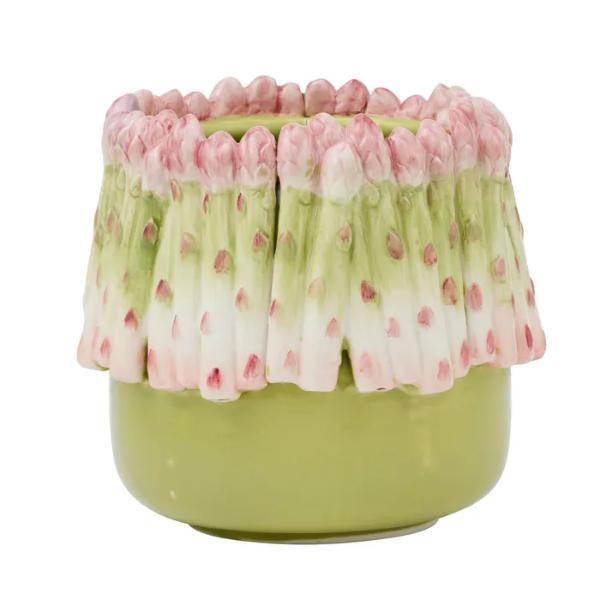 Multi Asparago Ceramic Pot - 16cm x 16cm