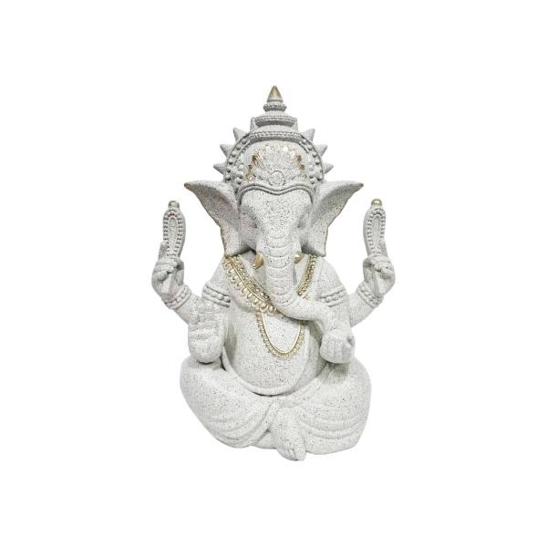 Brushed Gold Sitting Ganesh - 33cm