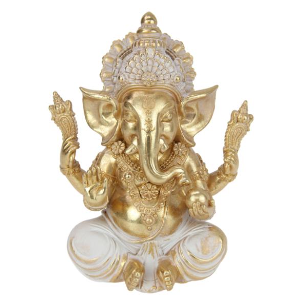 Gold Finish Ganesh - 20cm