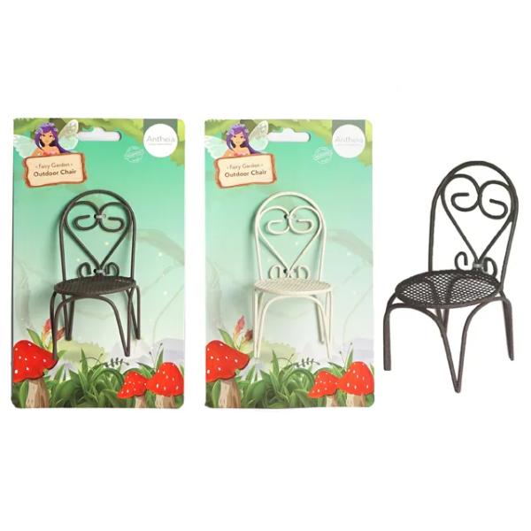 Fairy Garden Metal Chair - 5.5cm x 9.5cm