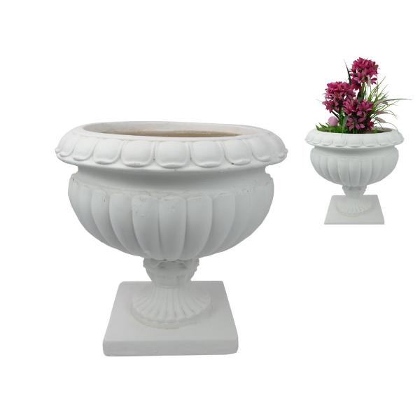 White Garden Urn - 38cm
