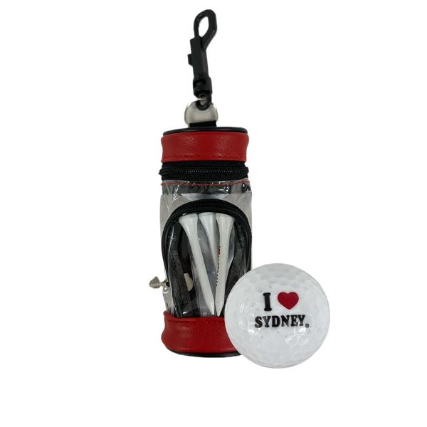 3 Pack I Love Sydney Golf Ball Tee Set