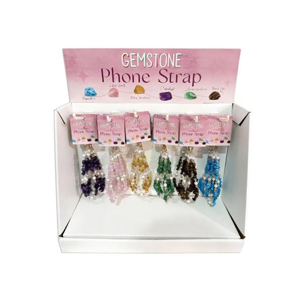 Assorted Gemstone Phone Strap