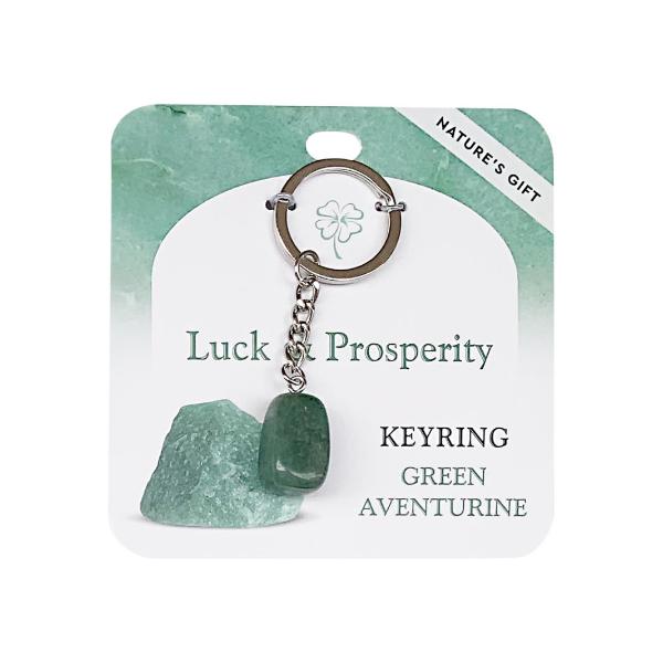 Adventurine Gemstone Wellness Keyring