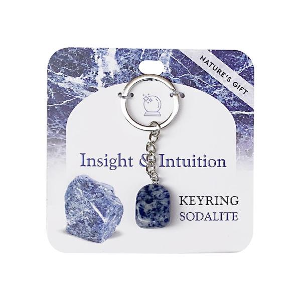 Sodalite Gemstone Wellness Keyring