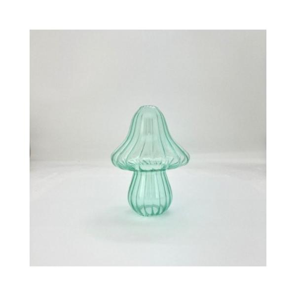 Green Mushroom Glass Borax - 15.5cm x 13cm