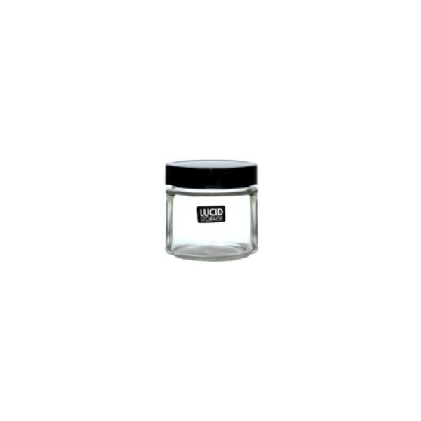 Black Lid Glass Jar - 280ml