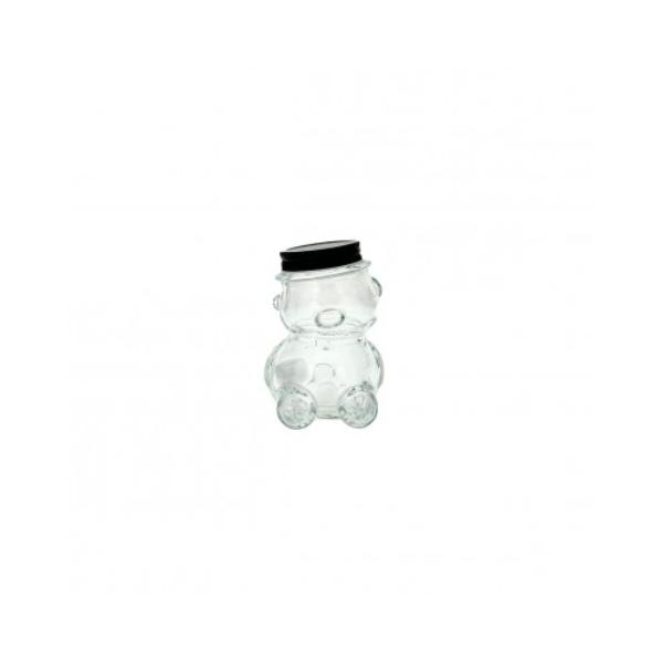 Glass Bottle With Black Lid - 150ml