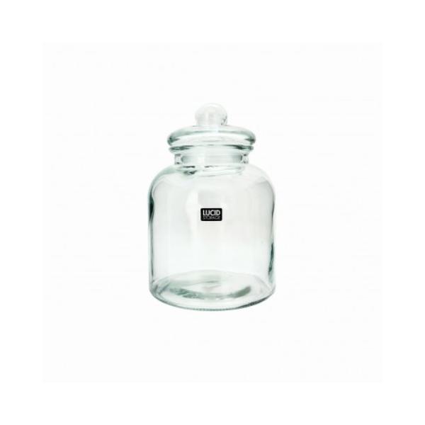 Glass Cookie Jar - 17.5cm x 17.5cm x 21cm