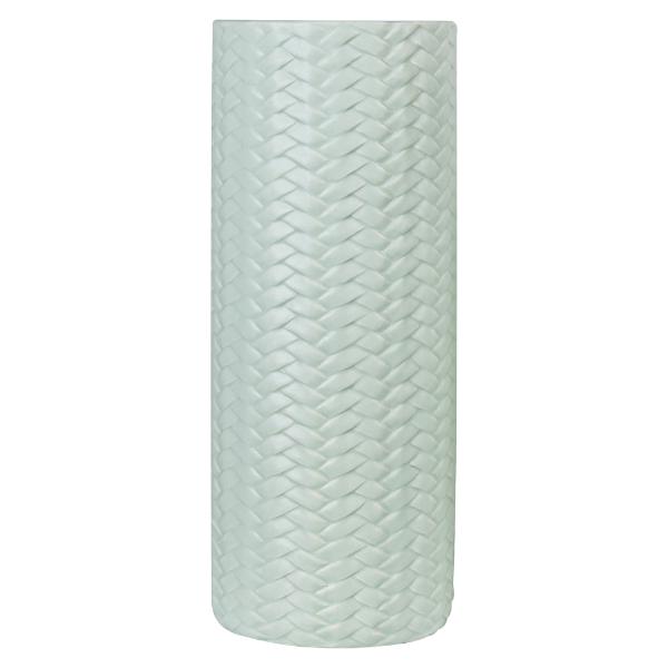 Sage Ceramic & Cement Geo Glazed Vase - 15cm x 38cm