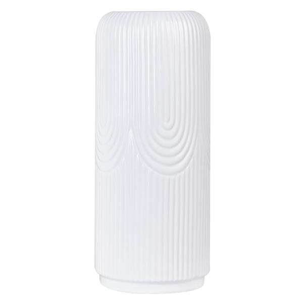 White Ceramic & Cement Archerella Vase - 15cm x 38cm