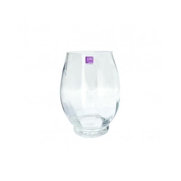 Cylinder Egg Shape Glass Vase - 20cm x 25cm