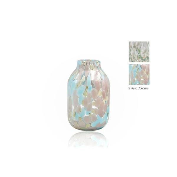 Speckled Glass Candle Holder - 12cm x 20cm