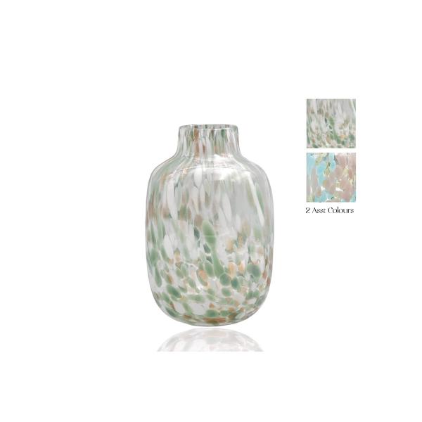 Speckled Glass Vase - 17cm x 27cm