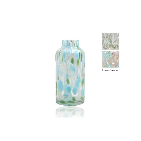 Speckled Glass Vase - 12cm x 25cm